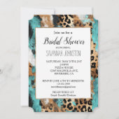 ターコイズ金ゴールドブラックヒョウ 招待状 (正面)