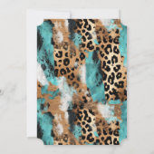 ターコイズ金ゴールドブラックヒョウ 招待状 (裏面)