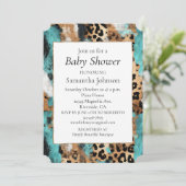 ターコイズ金ゴールドブラックヒョウ 招待状 (スタンド正面)