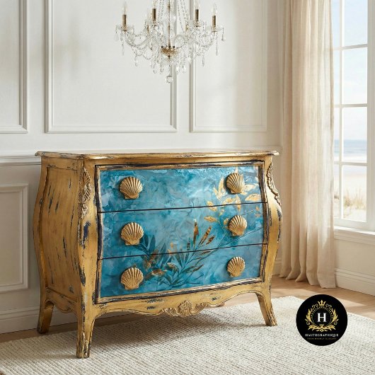 ターコイズ金ゴールドリーフと植物性ティッシュペーパー 薄葉紙