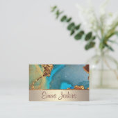 ターコイズ金ゴールド作家 名刺 (スタンド正面)