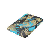 ターコイズ金ゴールド抽象芸術芸術 バスマット (アングル)