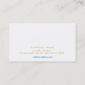 ターコイズ金ゴールド水彩サロンアポイントメントカード 予約カード (裏面)