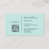 ターコイズ金ゴールド水彩 | QRコード名刺 名刺 (裏面)