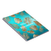 ターコイズ金ゴールド熱帯離れ ノートブック (右側)