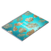 ターコイズ金ゴールド熱帯離れ ノートブック (左側)