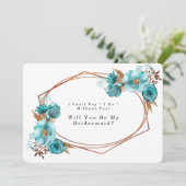 ターコイズ金ゴールド牡丹が私の花嫁になる 招待状 (スタンド正面)