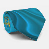 ターコイズ金ゴールド ネクタイ (ロール)