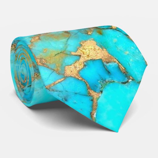 ターコイズ鉱物 ネクタイ (ロール)