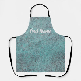 ターコイズ銅Patinaテクスチャギフト エプロン