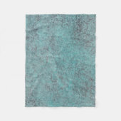 ターコイズ銅Patinaテクスチャギフト フリースブランケット (正面)