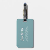 ターコイズ銅Patinaテクスチャギフト ラゲッジタグ (裏面縦)