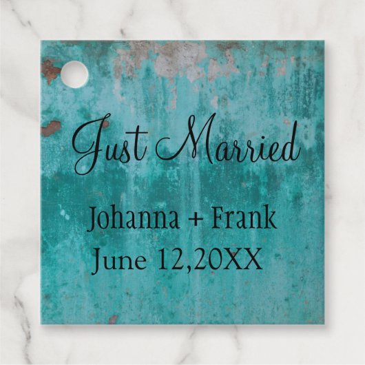 ターコイズ錆 |たった今結婚しました フェイバータグ (正面)