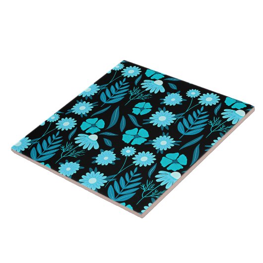 ターコイズ開花 タイル (側面)