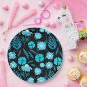 ターコイズ開花 ペーパープレート (パーティー)