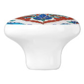 ターコイズ陶器の花 セラミックノブ (側面)