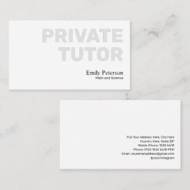 ターコイズ電卓スケッチプライベートチューターホワイト 名刺