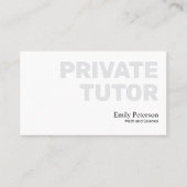 ターコイズ電卓スケッチプライベートチューターホワイト 名刺 (正面)