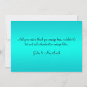 ターコイズ青グラデーション サンキューカード (裏面)
