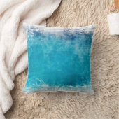 ターコイズ青動揺して色彩の鮮やかデザイン抽象芸術 クッション (ブランケット)