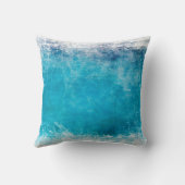 ターコイズ青動揺して色彩の鮮やかデザイン抽象芸術 クッション (裏面)