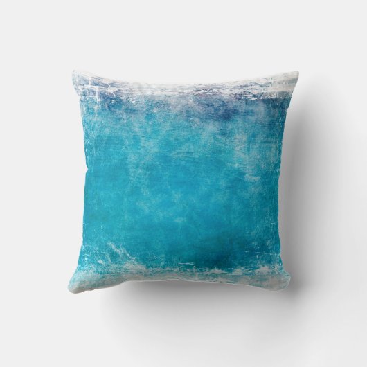 ターコイズ青動揺して色彩の鮮やかデザイン抽象芸術 クッション (裏面)