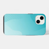 ターコイズ青 iPhoneケース (裏面横)