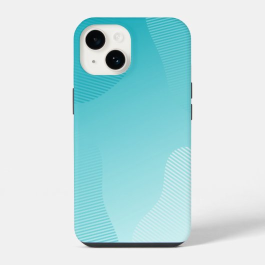 ターコイズ青 iPhoneケース (裏面)