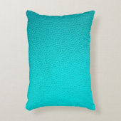 ターコイズ革の肌の肌の質感 アクセントクッション (正面(垂直))