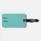 ターコイズ飛んでいるトンボ ラゲッジタグ (裏面横)