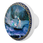 ターコイズ髪の人魚 セラミックノブ (右)