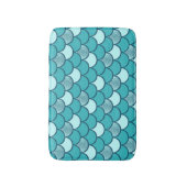 ターコイズ魚鱗グリッター効果 バスマット (正面縦)