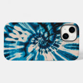 ターコイズ鮮やかホワイト絞り染め Case-Mate iPhoneケース (裏面 (横))