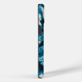 ターコイズ鮮やかホワイト絞り染め Case-Mate iPhoneケース (裏面 / 右)