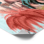 ターコイズ鹿のキノコ林 ポスター (角)