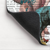 ターコイズ鹿のキノコ林 マウスパッド (コーナー)