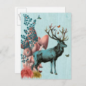 ターコイズ鹿の森2 ポストカード (正面/裏面)