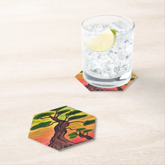 ターコイズ黄昏 ペーパーコースター (インサイチュ)