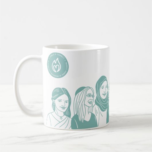 ターコイズ11ozマグカップ コーヒーマグカップ (左)