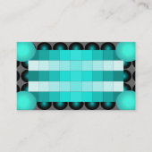 ターコイズ3Dのデザインの名刺の注意は4つを得ます 名刺 (正面)