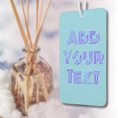 ターコイズ3Dインディゴモダンネームおもしろいスカイブルー カーエアーフレッシュナー