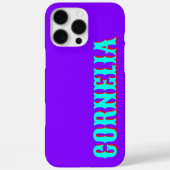 ターコイズ3D赤モダン名 | ネオンおもしろいインジゴ Case-Mate iPhoneケース (裏面)