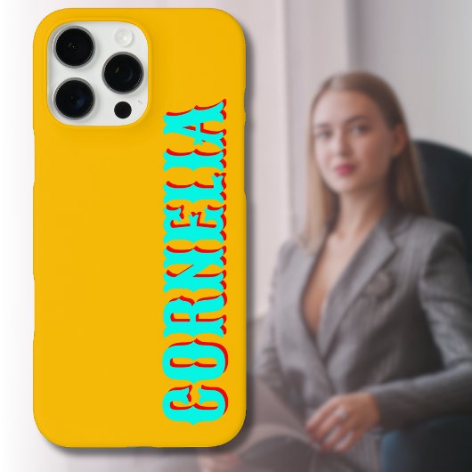 ターコイズ3D赤モダン名 | 琥珀おもしろい Case-Mate iPhoneケース