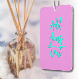 ターコイズ3D Azure モダン文字おもしろいViolet カーエアーフレッシュナー