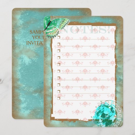 ターコイズ4 ~ ご招待カード 招待状 (正面/裏面)