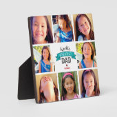 ターコイズ8フォトコラージュ世界一パパ フォトプラーク (正面)