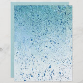 ターコイズ（ばちゃばちゃ）跳ねるスクラップブック作りクラフト紙 (正面/裏面)