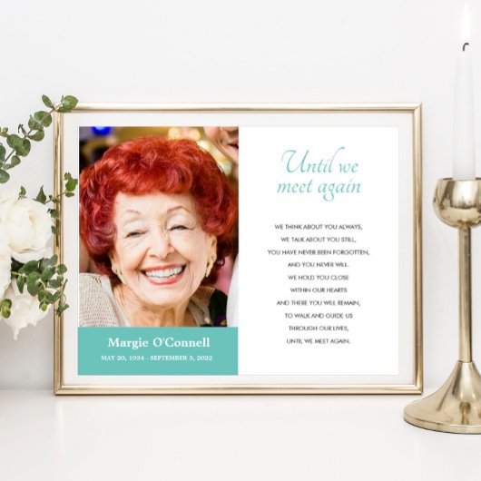 ターコイズ もう一度会うまで 葬儀の詩 写真 ポスター