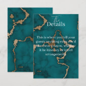 ターコイズ アゲート ゴールド キンつぎ メニュー 封入 カード (正面/裏面)