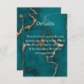 ターコイズ アゲート ゴールド キンツギ メニュー 封筒 カード (正面/裏面)